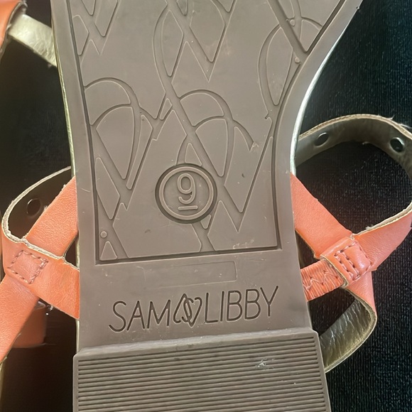 🧡SAM & LIBBY Orange & Gold Sandals Size 9 - Picture 4 of 8